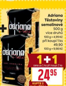 Těstoviny semolinové Adriana