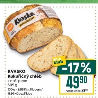 Chléb kukuřičný Kvasko