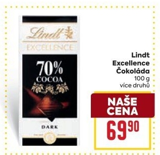 Čokoláda Excellence Lindt