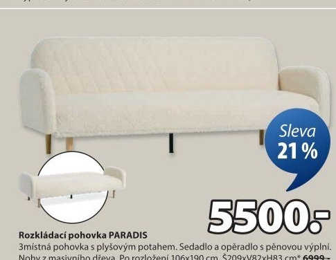 Rozkládací pohovka Paradis