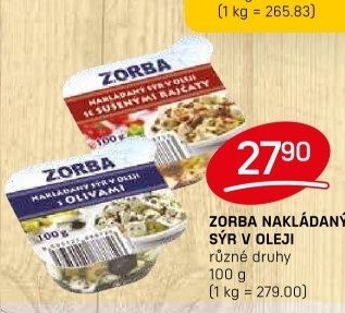 Nakládaný sýr v oleji Zorba