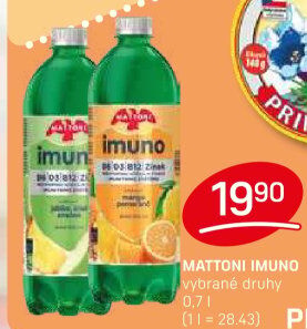 Ochucená voda Mattoni Imuno