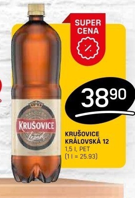 Pivo světlý ležák Královský 12° Krušovice