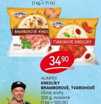 Plněné knedlíky mražené Severka