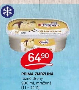 Zmrzlina ve vaničce Prima