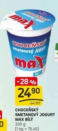 Jogurt smetanový max bílý Choceňský