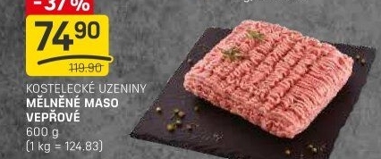 Maso mělněné vepřové Kostelecké uzeniny