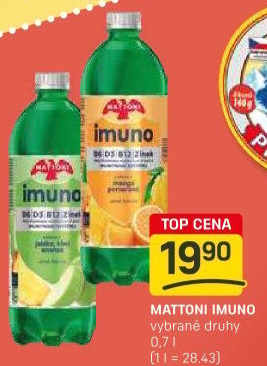 Ochucená voda Mattoni Imuno