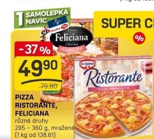Pizza mražená FelicianaDr. Oetker
