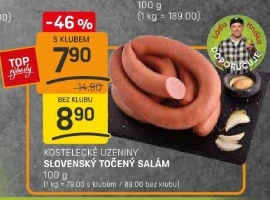 Salám slovenský točený Kostelecké uzeniny