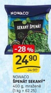 Špenát sekaný mražený Nowaco