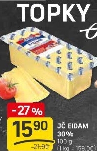 Sýr Eidam Jihočeský 30% Madeta