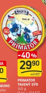 Sýr tavený Primátor Madeta