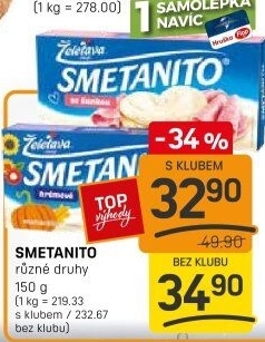 Sýr tavený Smetanito Želetava