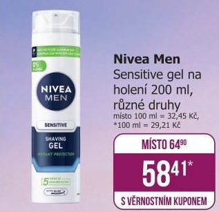 Gel pleťový pánský Sensitive Men Nivea