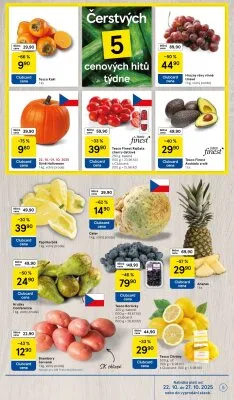 akční leták Tesco 22.10.2025-27.10.2025