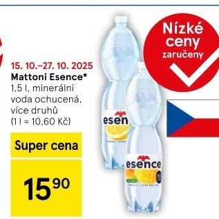 Ochucená voda Mattoni Esence