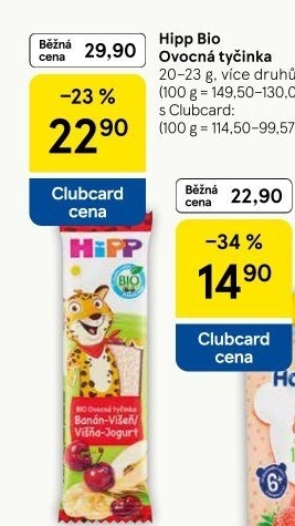 Ovocná tyčinka pro děti Bio HiPP