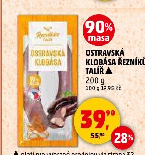 Ostravská klobása Řezníkův talíř
