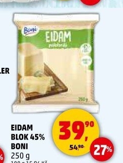 Sýr Eidam 45% Boni