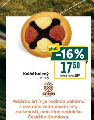 Koláč s náplní Pekárna Srnín