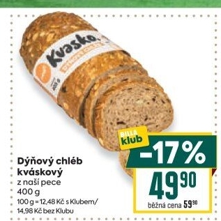 Kváskový dýňový chléb Minit