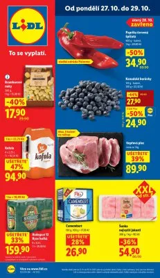 akční leták Lidl 27.10.2025-29.10.2025
