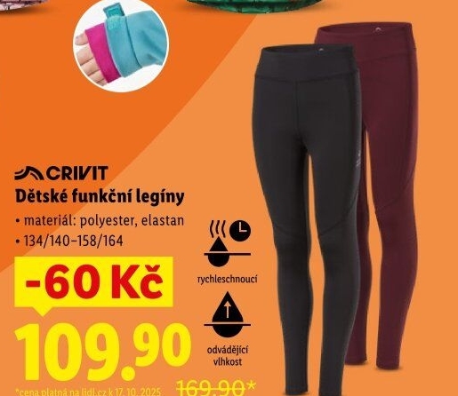 Dětské funkční legíny Crivit