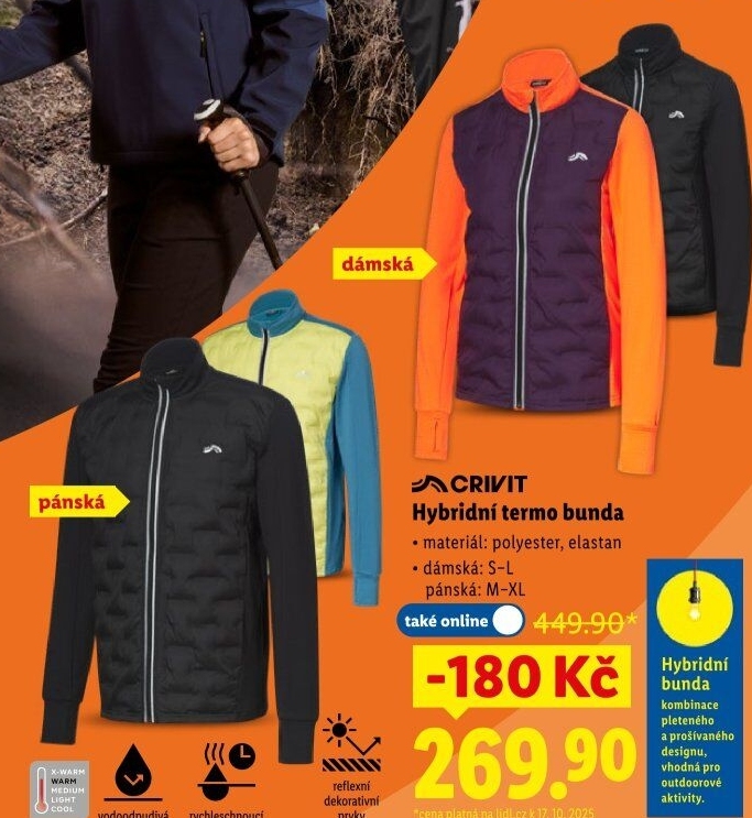 Pánská termo hybridní bunda Crivit