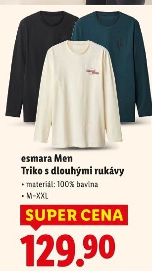 Pánské tričko s dlouhým rukávem Esmara Men