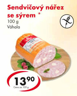 Nářez sendvičový se sýrem Váhala