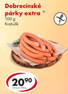 Párky debrecínské extra Krahulík