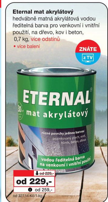 Akrylátová barva mat Eternal