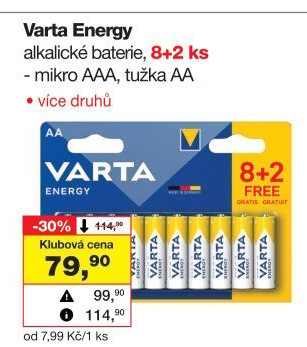 Baterie alkalické Varta