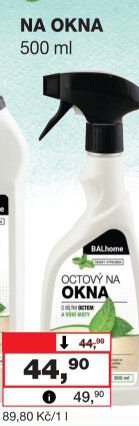 Čistič oken ve spreji octový Balhome