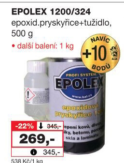 Epoxidová pryskyřice a tužidlo Epolex