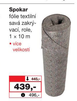 Folie zakrývací textilní Spokar