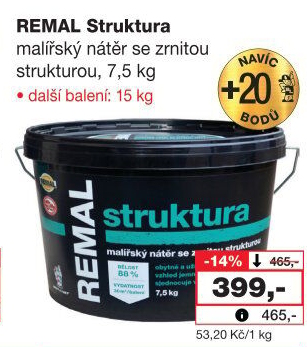 Malířský nátěr Struktura Remal