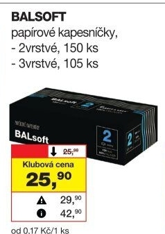 Papírové kapesníčky 2vrstvé BALsoft - box
