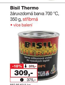 Silikonová vrchní barva Thermo Bisil