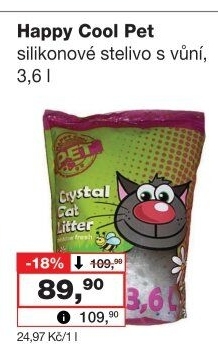 Stelivo pro kočky silikátové Happy Cool Pet