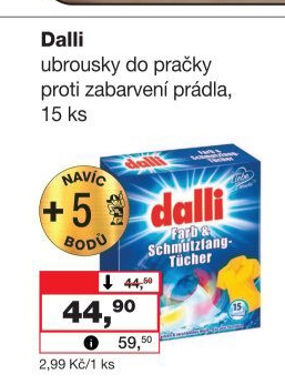 Ubrousky do pračky proti zabarvení Dalli