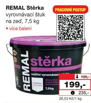 Vyrovnávací stěrka Remal