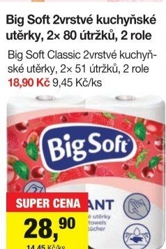 Kuchyňské utěrky 2vrstvé Big Soft