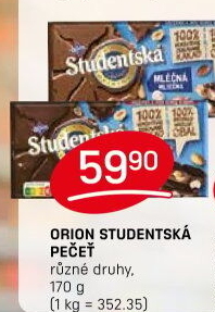 Čokoláda Studentská pečeť Orion