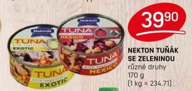Tuňák kousky se zeleninou Nekton