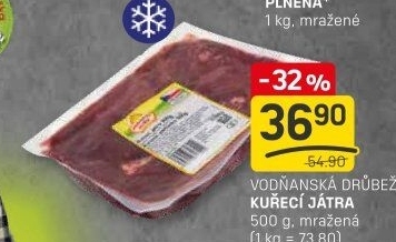 Játra kuřecí mražená Vodňanské kuře