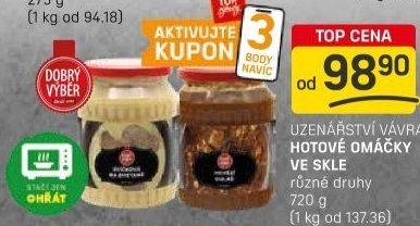 Omáčky hotové Dobrý výběr