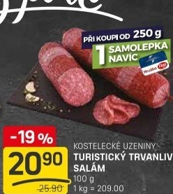 Salám turistický Kostelecké uzeniny