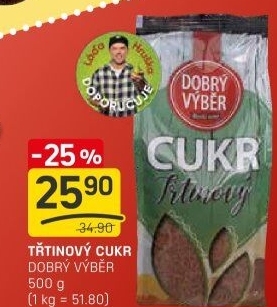 Třtinový cukr Dobrý Výběr
